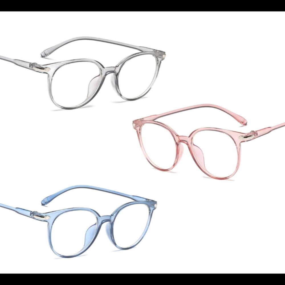 Vintage round clear glasses